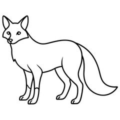 Elegant Fox in One Line Art