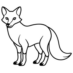 Elegant Fox in One Line Art