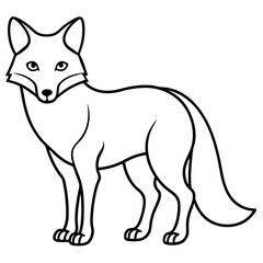 Elegant Fox in One Line Art