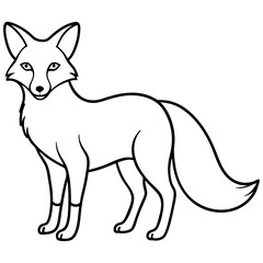 Elegant Fox in One Line Art