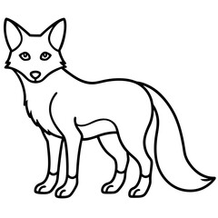 Elegant Fox in One Line Art