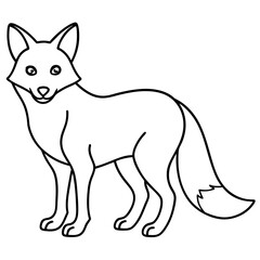Elegant Fox in One Line Art