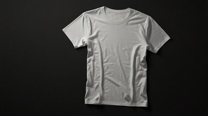 white t-shirt mockup on black background, t-shirt mockup template design