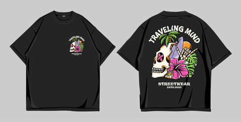 Design oversize streetwear traveling mind