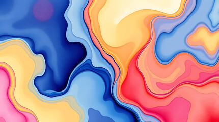Abstract Colorful Waves: Vibrant Fluid Background Texture for Modern Design