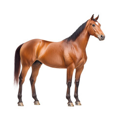 Obraz premium A majestic brown horse stands elegantly, showcasing its strength and beauty.