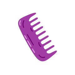 Comb flat icon isolated on white background. Hairbrush vector illustration.