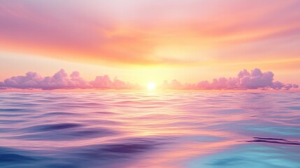 Fototapeta premium Tranquil Waterways Under Vibrant Golden Hour Lighting