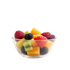 A vibrant bowl of mixed fresh fruit, showcasing a delightful assortment of colors.