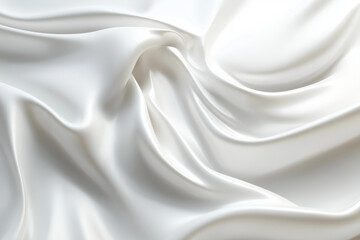 Texture de crème hydratante ou tissus en soie brillant sur fond blanc unis. 