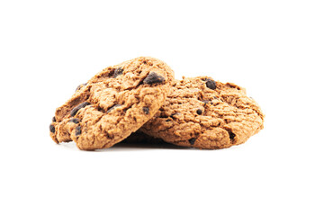 Cookie on white background, with clipping path