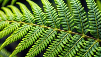 Fototapeta premium Intricate veins and network of fine lines on a fern leaf