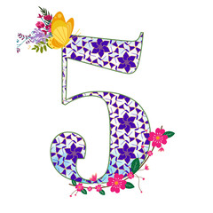 Number arabesque style