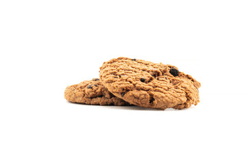 Cookie on white background, with clipping path
