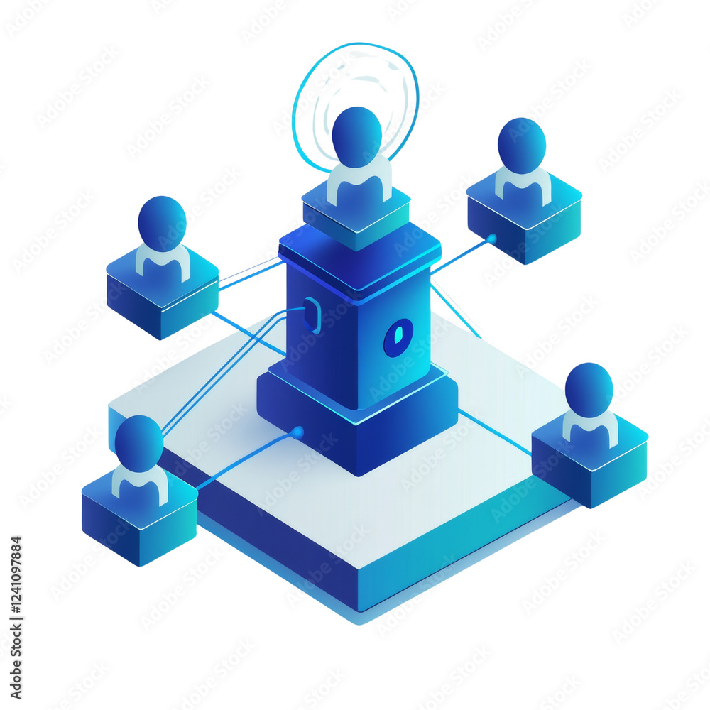Poster Networked Users Centralized Data Platform System