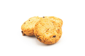 Cookie on white background, with clipping path