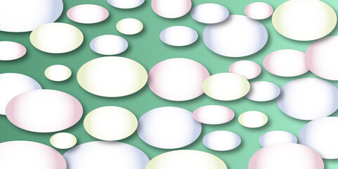 Colorful bubbles. Abstract, Colorful transparent pink, blue and soap bubbles floating in the air. seamless pattern colorful soap bubble background vector illustration. Circle pattern in Soft gradient 