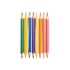 Fototapeta premium Colorful pencils arranged neatly, perfect for creative projects and education.