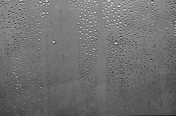 Clear water droplets with black background. Suitable for wallpaper cover design