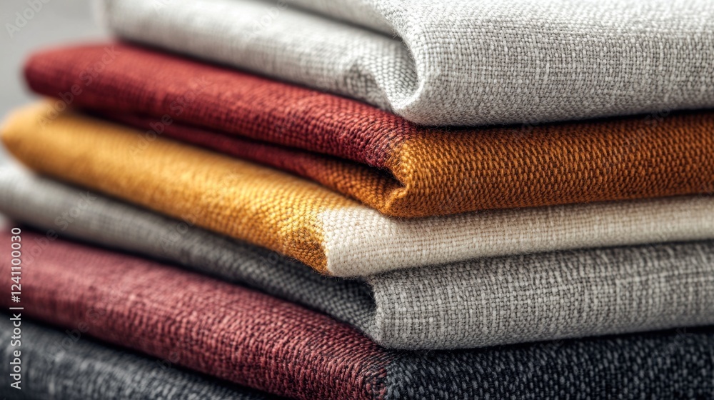 Aufkleber stack of textured fabric in various colors with a soft linen look and feel