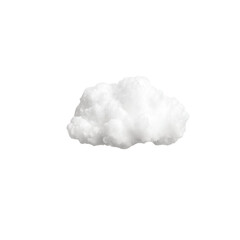 Fototapeta premium Fluffy white cloud floating against a clear blue sky, symbolizing tranquility and nature.