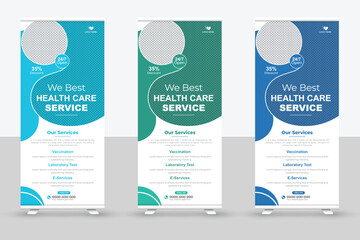 Medical dl flyer and roll up banner design