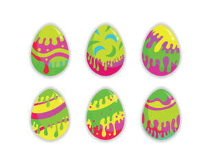Neon Dripping Easter Egg Set