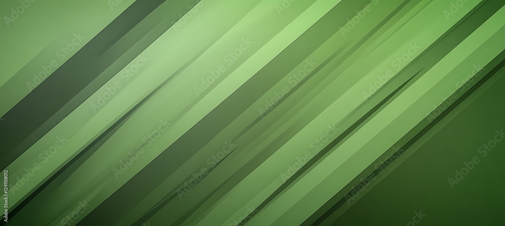 Poster a monochromatic green background enhanced by diverse diagonal lines, resulting in a minimal yet impa