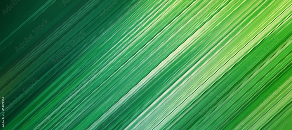 Poster a monochromatic green background enhanced by diverse diagonal lines, resulting in a minimal yet impa