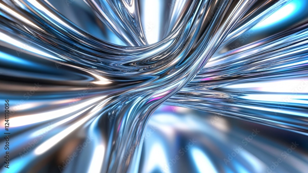 Aufkleber dynamic twisting patterns in reflective surfaces utilizing advanced ai technology