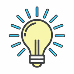 Creative Light Bulb vector Logo Design for Innovation Branding.