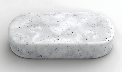 Oval stone texture, isolated on white background, for design