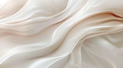 Elegant white and beige abstract background with flowing curves