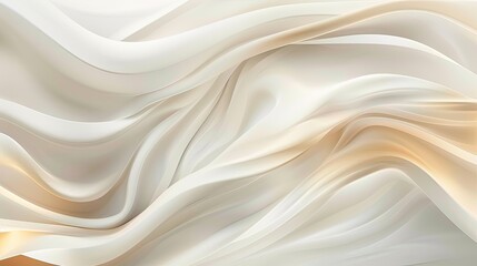 Obraz premium Elegant white and beige abstract background with flowing curves, soft color gradients