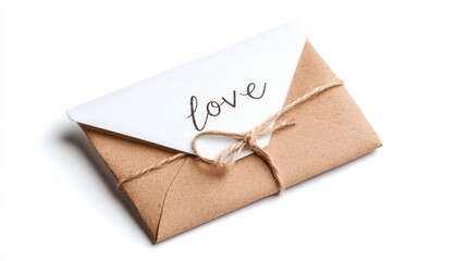 Vintage Hand-Drawn Love Letter Envelope Design