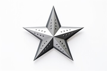 Obraz premium Isolated Star Ornament on Grey Glistering Background - Perfect Decoration for Christmas
