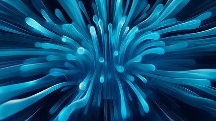 Abstract blue energy burst, dark background, futuristic design, ideal for tech or science visuals