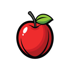 Stunning acerola colorful vector  with leaf