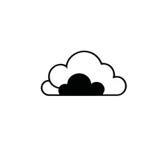 Fototapeta premium Cloud illustration in minimalist style