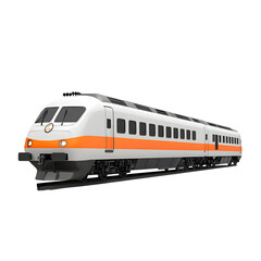 Obraz premium Modern High Speed Train on Transparent Background