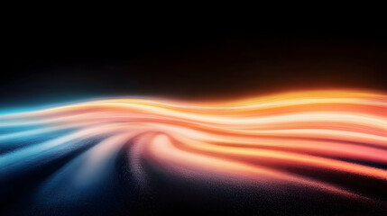 Obraz premium Abstract glowing wave, dark background, energy, design element