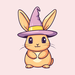 Magical Hat with Rabbit Vector Illustration