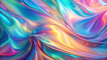 Fototapeta premium Holographic pastel gradient on multicolored background, abstract, optical, abstract, optical, shimmering, gradient