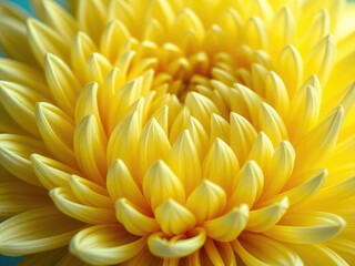 Macro shot of yellow and white chrysanthemum petals in intricate detail, yellow, buds, art, botanical, delicate