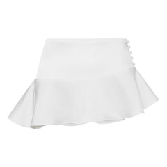 white mini skirt on white