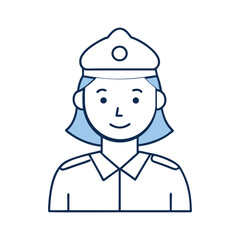 Law Enforcement Icon Thin Line Police Officer Vector for Digital Use
