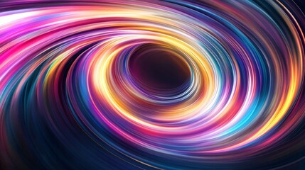 Colorful swirling vortex creates dynamic visual effects showcasing energy and movement