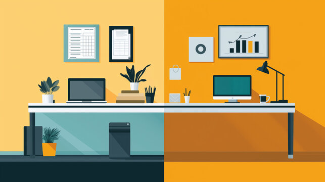 Hybrides Arbeiten: Kombination aus Home Office und B&uuml;ro f&uuml;r flexible Produktivit&auml;t
