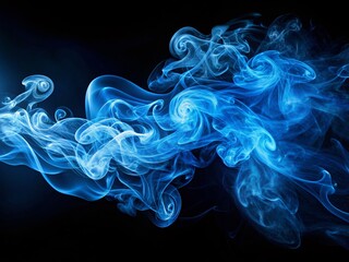 Fototapeta premium Mesmerizing Blue Smoke Swirls: Abstract Background Wallpaper
