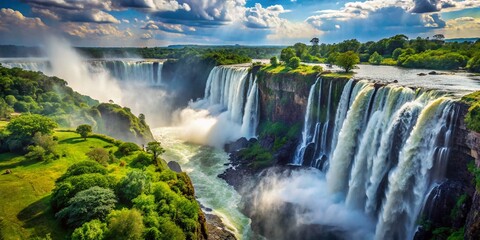 Majestic Victoria Falls, Zambia: Zambezi River's Breathtaking Cascade